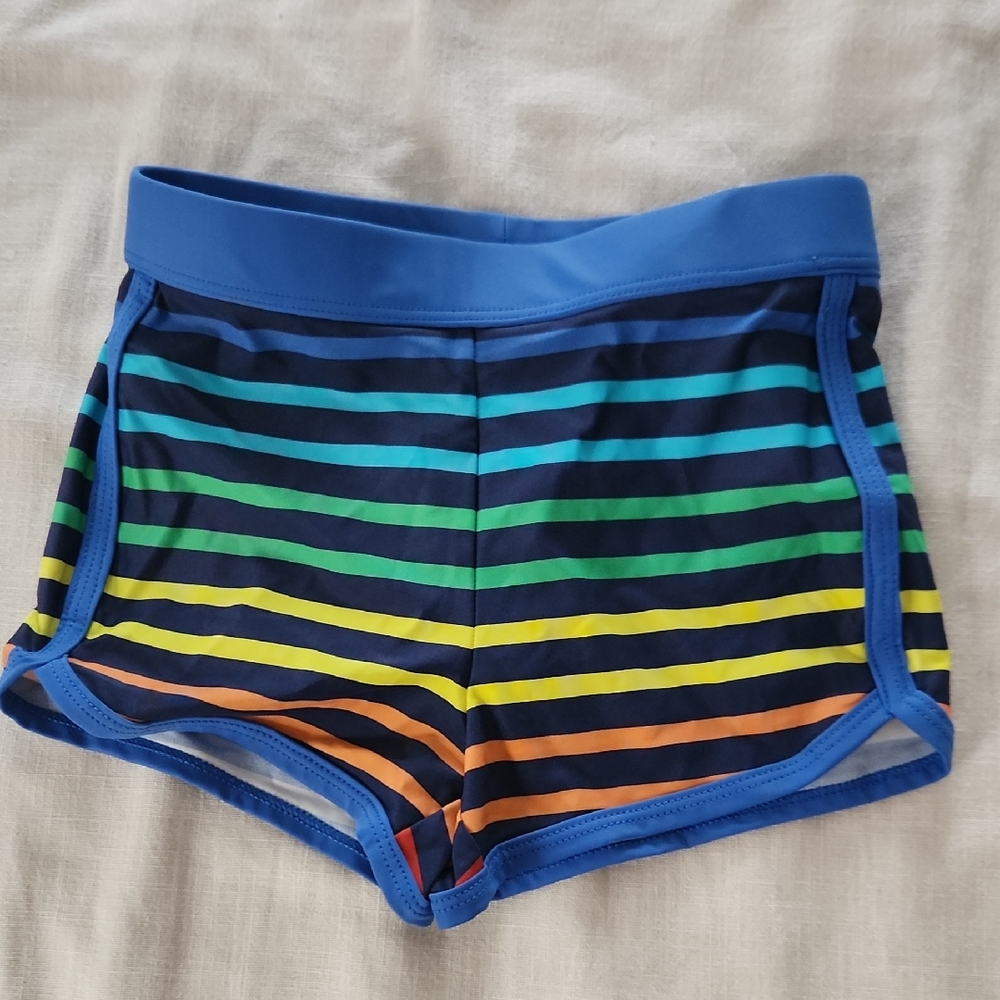 Colorful Striped Kids Swim Shorts